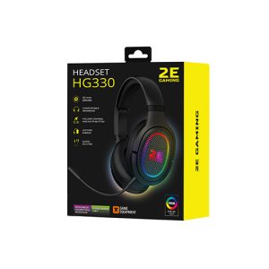 ყურსასმენი - 2E - HG330 Gaming 3.5mm - Black - RGB