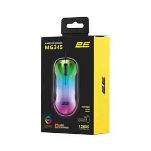 მაუსი - 2E - MG345 Gaming - RGB - USB Black - Transparent