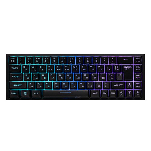 კლავიატურა - 2E - KG350 - RGB Gaming - USB - Black