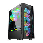 ქეისი - 1STPlayer - D4 - ATX Case - 4 Fan - Black