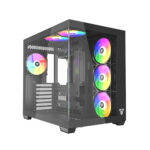 ქეისი - Fantech - Lumina CG85 - Mid Tower Case - 6 Fan ARGB - Black