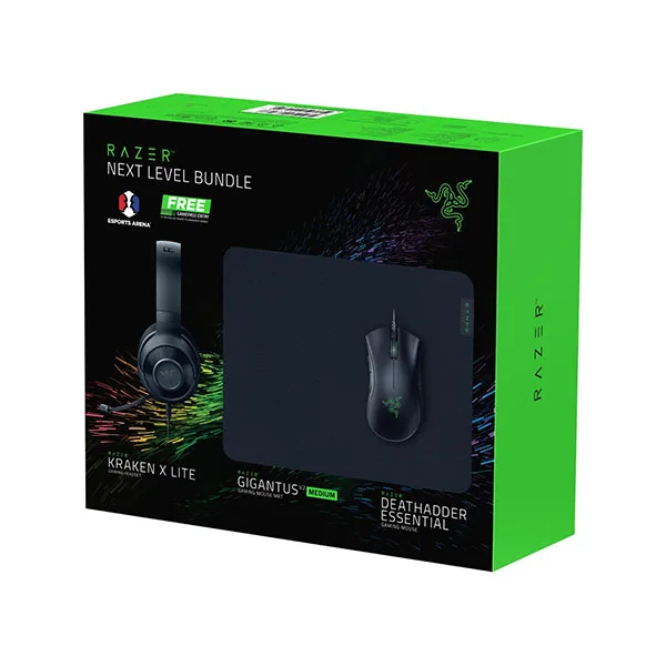 ნაკრები - Razer Next Level Gaming Bundle - Kraken X Lite Wired Headset, DeathAdder Mouse