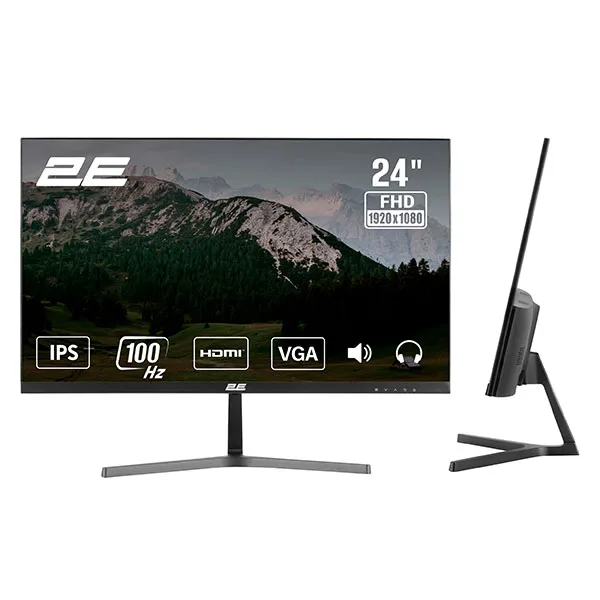 მონიტორი - 2E 23,8" IPS D2425B 100Hz Gaming HDMI შავი