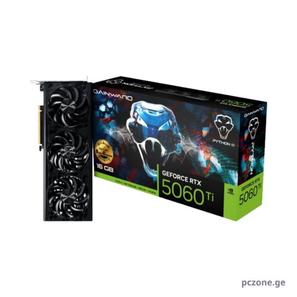 ვიდეობარათი - RTX 5060 Ti | 16GB GDDR7 | Gainward PYTHON III OC