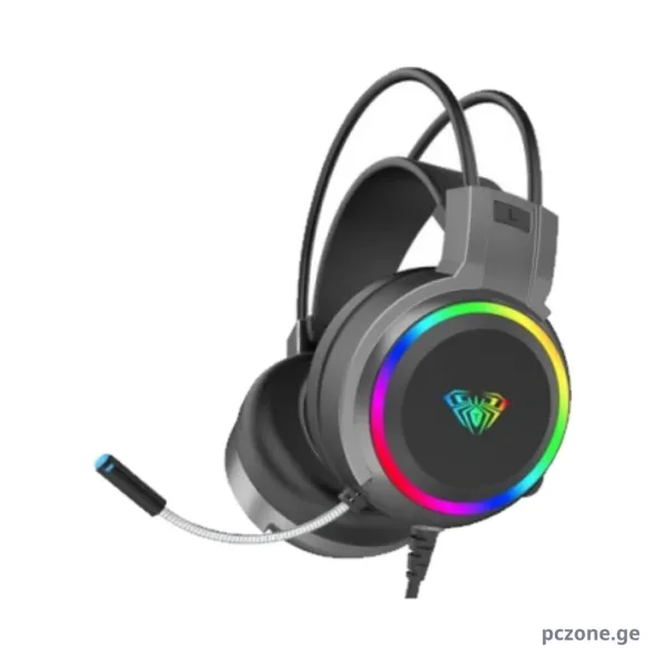 ყურსასმენი - AULA - S608 - Wired Gaming Headset - Black