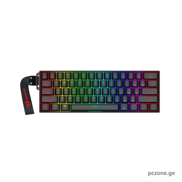 კლავიატურა - Redragon - K617-RGB Fizz - Gaming Mechanical Keyboard- Red Switch - Black
